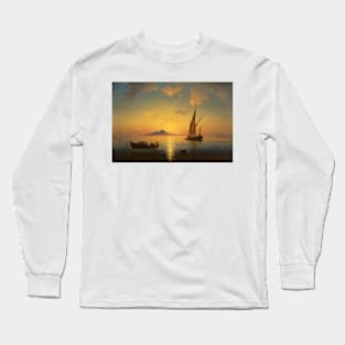 The Bay of Naples by Ivan Aivazovsky Long Sleeve T-Shirt